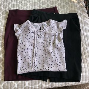 2for1 pencil skirts and matching blouse